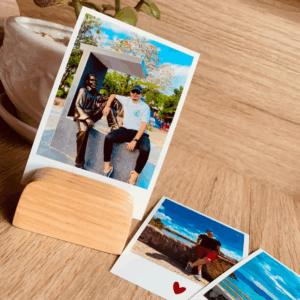 Fotos Polaroid (x8) de 7x11cm + Base en Madera